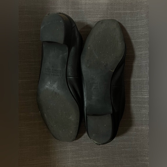 Leather Square Toe Ballet Flats - Black - Picture 5 of 5